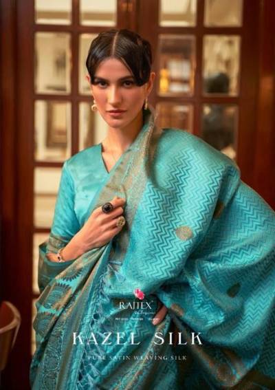 RAJTEX KAZEL SILK 231001 TO 231006 SATIN SILK WEAVING SAREE WHOLESALER